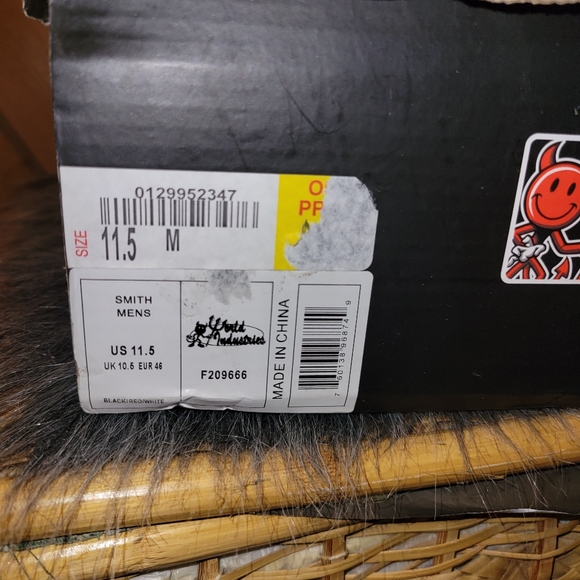 World Industries Skate Shoes Mens 11.5 Bones Skull Y2K Black F209666 Smith * - Picture 11 of 11